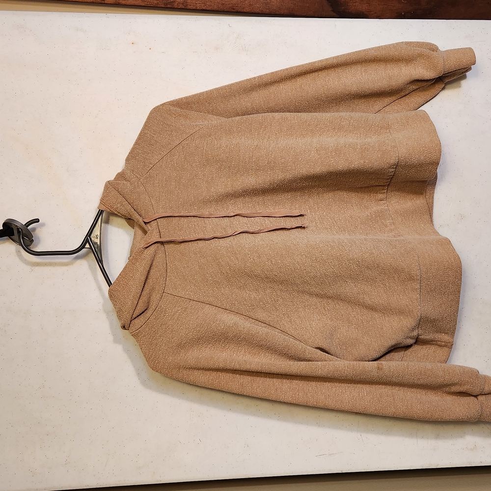 Who What Wear Cropped Tan Hoodie